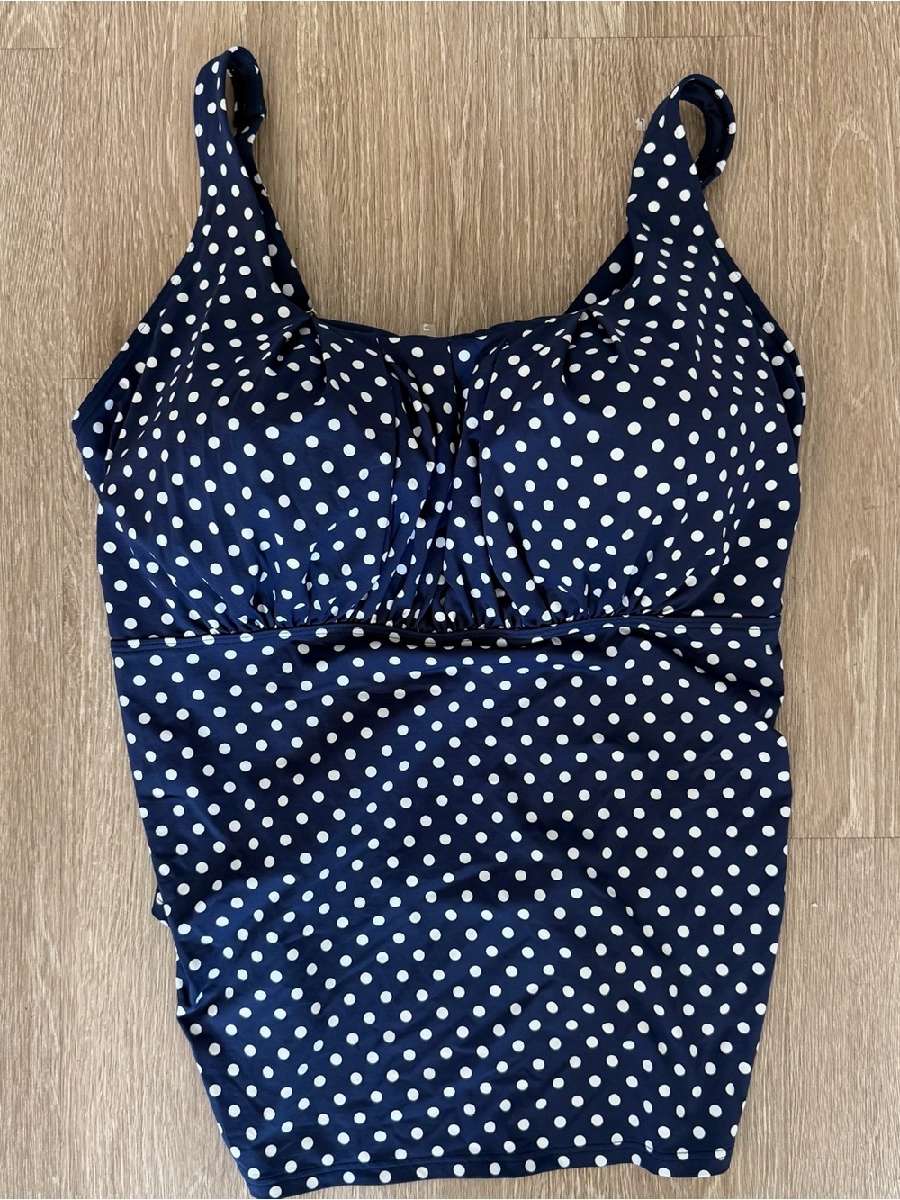 Lands End navy blue tankini swim top sz 20W